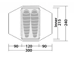 Robens Goshawk 2 -Outdoor Camping Shop 130251 Goshawk 2 Drawing Floorplan3 1280x1280