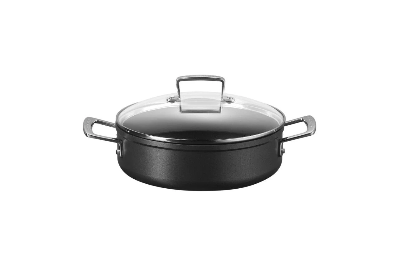 Le Creuset Toughened Nonstick Sauteuse With Glass Lid 3 Le Creuset Toughened Nonstick Sauteuse With Glass Lid